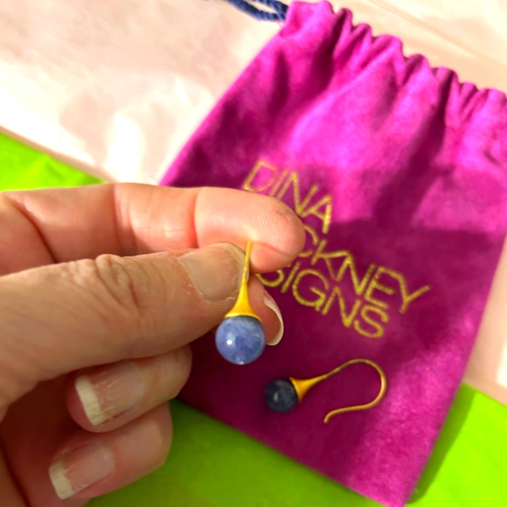 Dina Mackney Designs blue/purple stone drop earrings